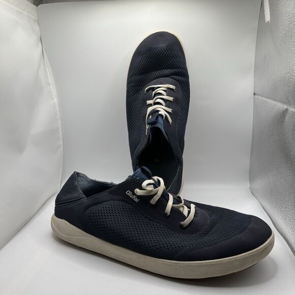 Olukai Moku Pae Shoes Men’s Size 12 Navy Blue Lace Up Beach Casual Golf Summer main image 4